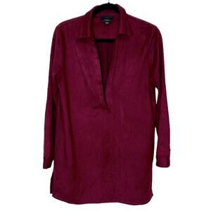 Lumiere Burgundy Maroon Faux Suede Women’s size small Tunic Dress